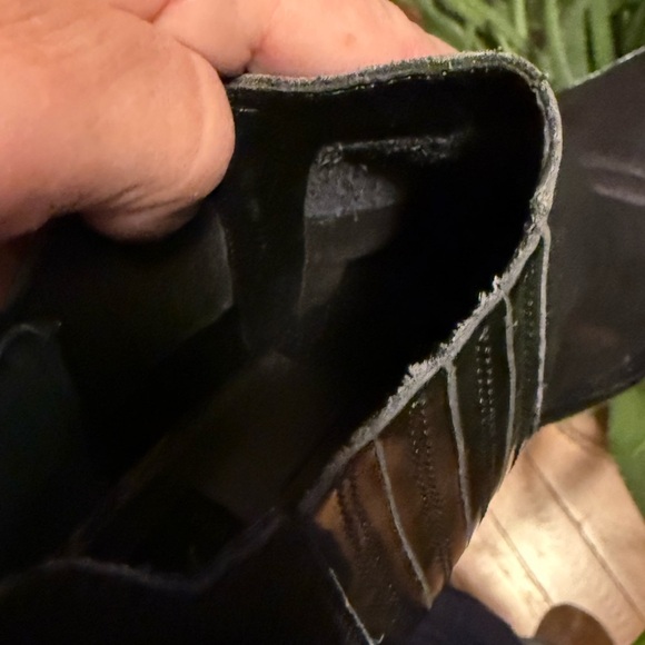 Dolce Vita “Shana” Black Leather Ankle Booties women's sz 6 Fur Heel - Picture 10 of 10